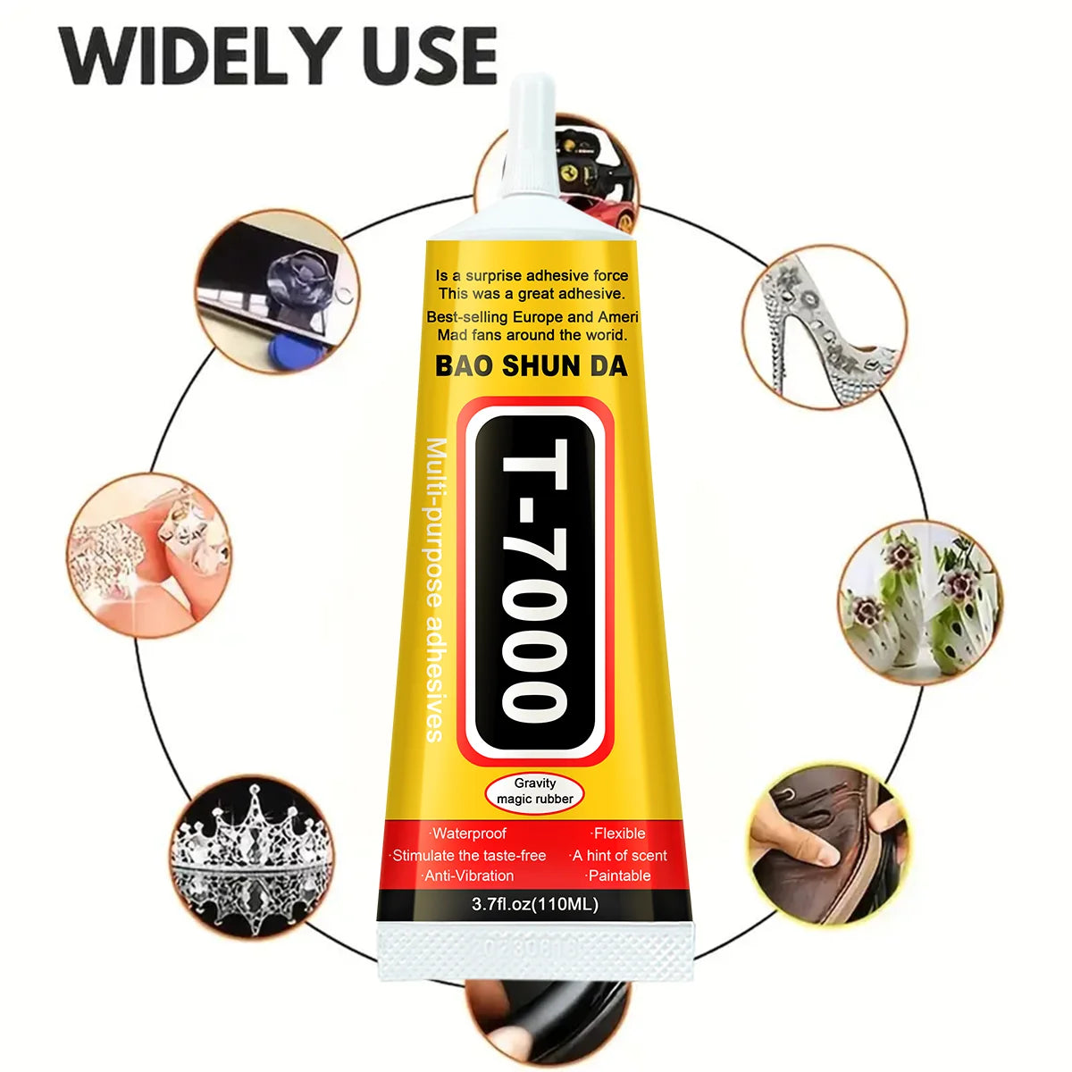 15ML 50ML 110ML B-7000 Clear Contact Phone Repair Adhesive Universal Glass Plastic DIY Glue T7000 with Precision Applicator Glue
