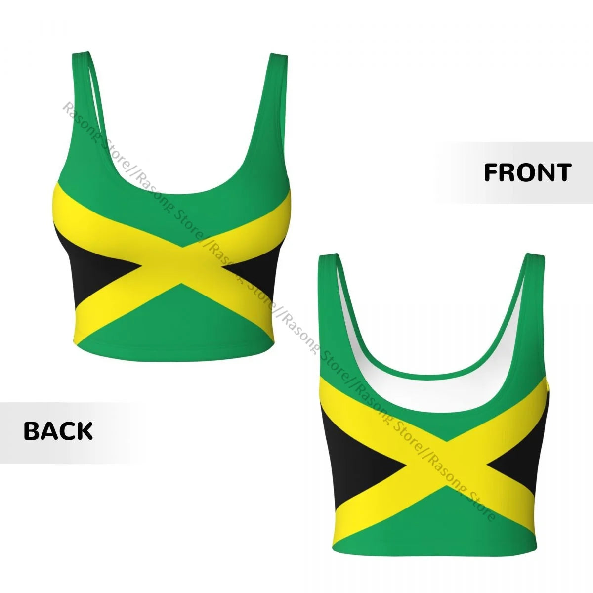 Sports Bra Women Running Yoga Clothes Vest Jamaica Flag Gathering Fitness Vest